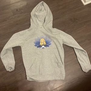 Bitmoji gray hoodie yoga namaste